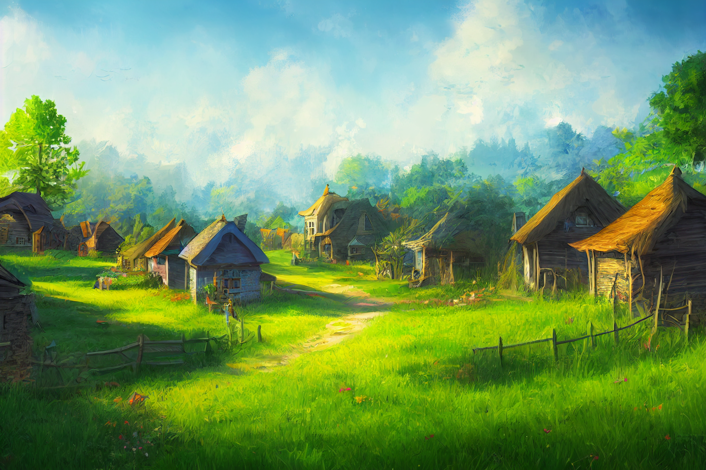 little_village_wooden_houses_blue_sky_green_grass_su.png